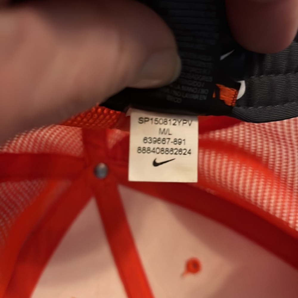 Nike Hats-Flexfit Size M/L Orange w/White - Picture 8 of 8